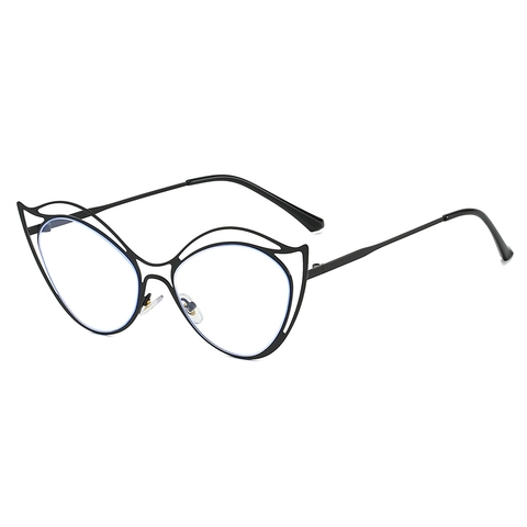 Occhiali Anti Luce Blu Cat Eye Montatura Farfalla Cava In Metallo Occhiali Di Moda Per Donne Uomini
