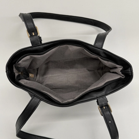 Bolso Tote De Cuero PU Retro Para Mujer Gran Capacidad Minimalista Hebilla De Cinturón Bolso De Hombro De Mano