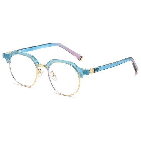 Occhiali Anti Luce Blu Retro Semi Montatura Metallo PC Montura Per Computer Uomo Donna