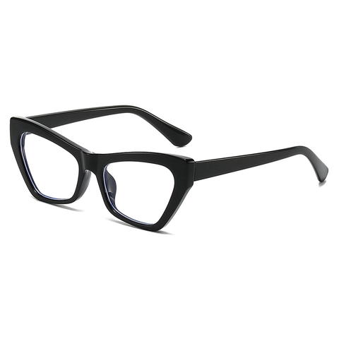 Cat Eye Glasses Frame For Women Anti Blue Light Blocking Fashion Retro Oversized Plain Lens PC Frame AC Lens Optical Decor