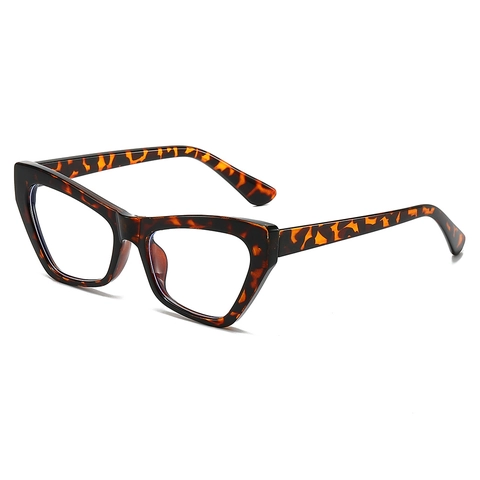 Cat Eye Glasses Frame For Women Anti Blue Light Blocking Fashion Retro Oversized Plain Lens PC Frame AC Lens Optical Decor