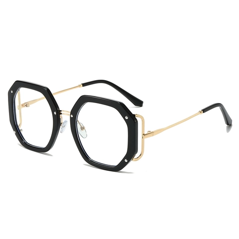Montatura Per Occhiali Ottagonale Anti Luce Blu Retro Lato Traforato Metallo PC Occhiali Ottici Di Tendenza Per Donne Uomini