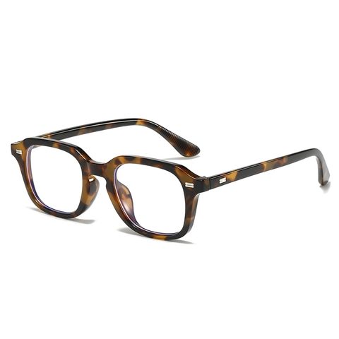 Montatura Per Occhiali Da Vista Quadrati Retrò Anti Luce Blu Materiale PC Decorazione Rivetti Moda Per Uomini Donne