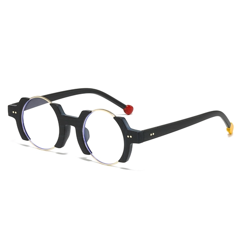 Occhiali Con Montura Tonda Irregolare Geometrica PC Metallo Anti Luce Blu Moda Hip Hop Retro Decorativi Per Adulti