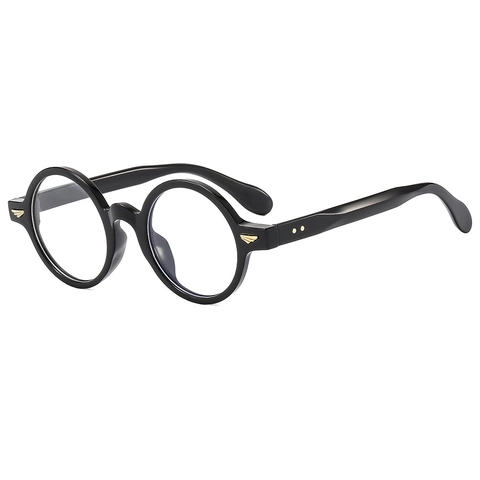 Retro Runde Optische Brille Blaulichtfilter PC Material Vintage Stil Für Damen