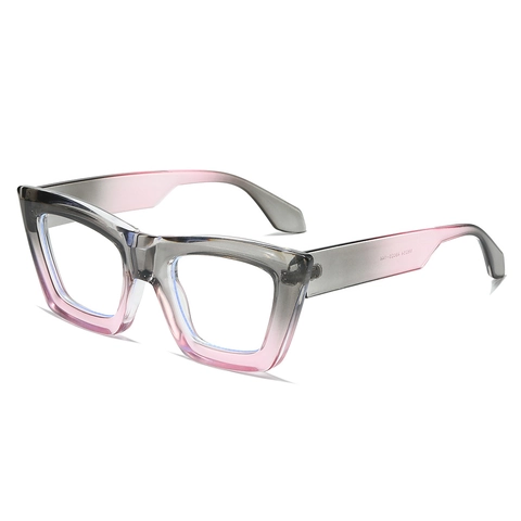 Occhiali Da Vista Quadrati Moda PC Anti Luce Blu Lenti Trasparenti Sfumate Vintage Tendenza Per Uomo Donna