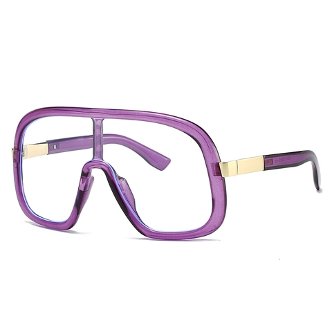 Occhiali Anti Luce Blu Sovradimensionati Con Montatura In PC Metallo E Lenti TAC Stile Retrò Decorativo Unisex