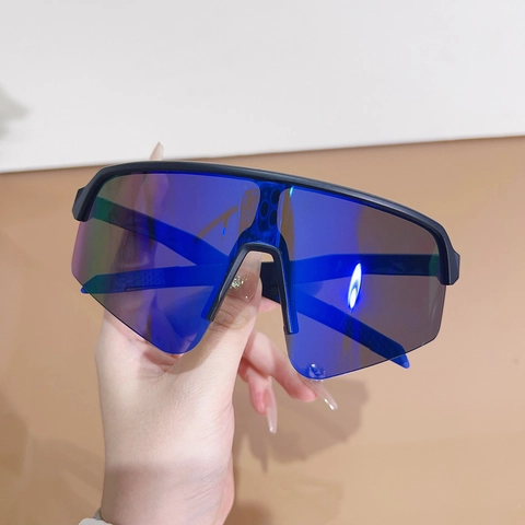 Occhiali Da Sole Sportivi Protezione UV400 Montatura PC Lenti A Specchio Ciclismo Corsa All'aperto Unisex