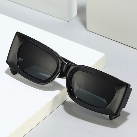 Rectangular Sunglasses UV400 Protection PC Frame Candy Color Retro Y2K Square Thick Frame Street Style For Women Men