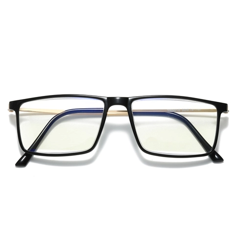 Quadratische Blaulichtfilter Lesebrille Retro Kunststoff Metallrahmen Business Leichte High Definition Brille Für Herren Damen