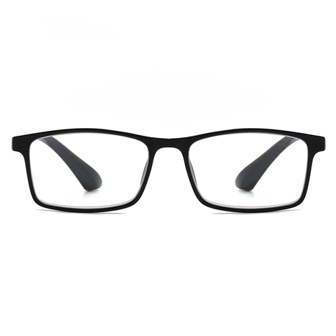 TR90 Reading Glasses Blue Light Blocking Rectangular Full Frame Clear Vision Ultralight Eyewear For Seniors Men Women