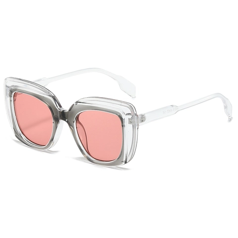 Fashion Square Oversized Sunglasses Retro Colorful Double Layer Frame UV Protection Trendy Eyewear For Women Men
