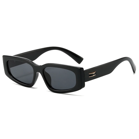 Occhiali Da Sole Rettangolari Retro Moda Montatura In PC Spessa Protezione UV400 Per Uomo E Donna