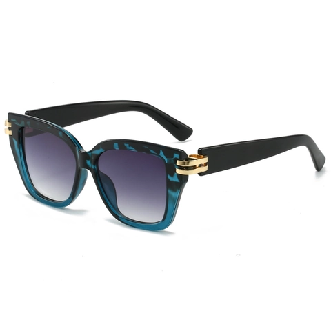 Oversized Square Sunglasses Fashion UV400 Protection PC Frame And Lens With Gold Metal Hinge For Women Men Retro Style