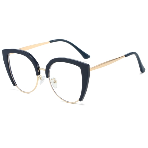 Occhiali Anti Luce Blu Occhio Di Gatto Montatura Metallo PC Vintage Retro Moda Per Donna Antiriflesso UV400