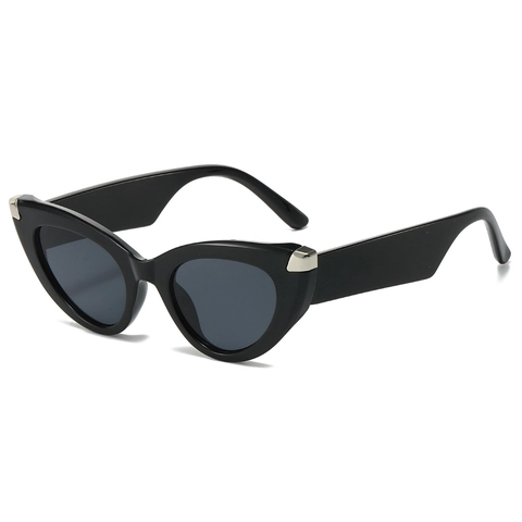 Gafas De Sol Cat Eye Retro Montura PC Protección UV400 Decoración Metálica Moda Vintage Para Mujeres Hombres