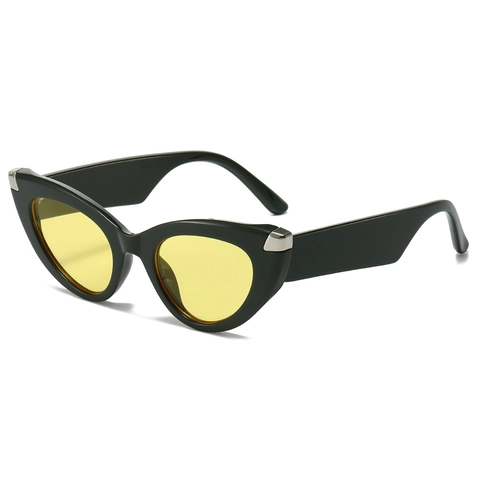 Gafas De Sol Cat Eye Retro Montura PC Protección UV400 Decoración Metálica Moda Vintage Para Mujeres Hombres