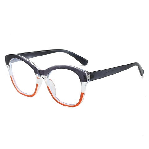 Montures De Lunettes Yeux De Chat TR90 PC Anti Lumière Bleue Bloc De Couleur Mode Optique Pour Femmes Unisexe