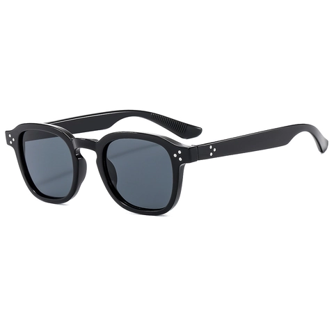 Retro Vierkante Zonnebril Metalen Klinknagel PC Frame UV400 Bescherming Vintage Mode Brillen Voor Mannen Vrouwen