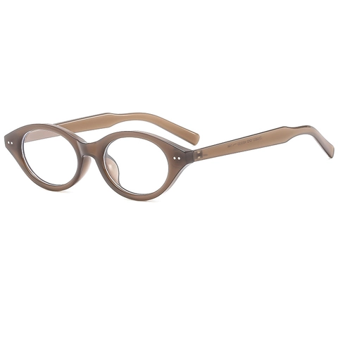 Retro Oval Katzenauge Brillengestell PC Material Anti Blaulicht Einfacher Nerd Stil Mode Brillen Unisex