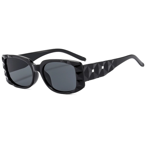Square Sunglasses Fashion UV400 Protection PC Frame AC Lens Lattice Texture Geometric Pattern Retro Eyewear For Men Women