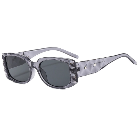 Square Sunglasses Fashion UV400 Protection PC Frame AC Lens Lattice Texture Geometric Pattern Retro Eyewear For Men Women