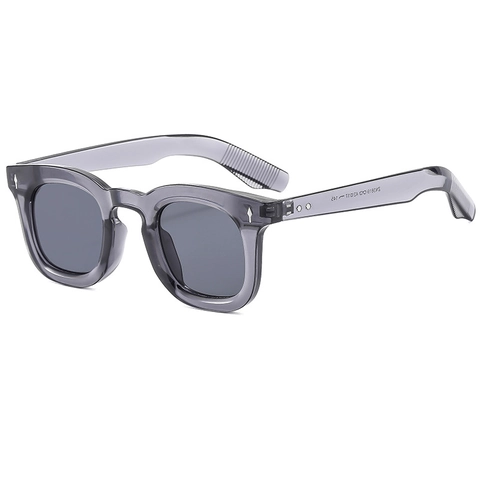 Retro Square Sunglasses Women Men PC Frame AC Lens UV400 Protection Vintage Thick Frame Fashion Streetwear Arrow Decor
