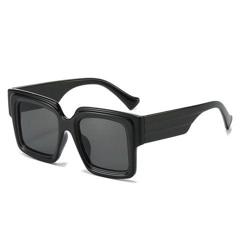 Lunettes De Soleil Carrées Larges Rétro Mode Monture PC Verres Dégradés Lunettes Voyage Extérieur Pour Femmes Unisexe Texture Marbre