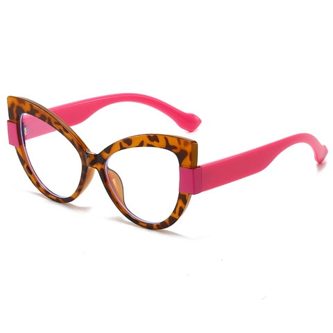 Fashionable Cat Eye Glasses Frame Anti Blue Light TR90 Full Frame Oversized Retro Y2K Style Eyewear For Women