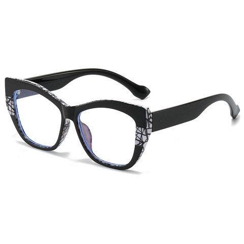 Cat Eye Brillenfassungen TR90 Material Blaulichtschutz Brille Mode Bunte Ölgemälde Stil Leichte Optische Brillen