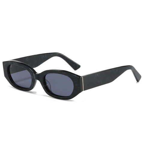 Gafas De Sol Retro Con Montura Irregular De Acetato Protección UV400 Moda Patrón Mármol Carey Hip Hop Para Mujeres Hombres