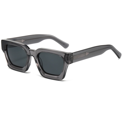 Lunettes De Soleil Carrées Monture Acétate Verres TAC UV400 Polarisées Rétro Surdimensionnées Tendance Hommes Femmes