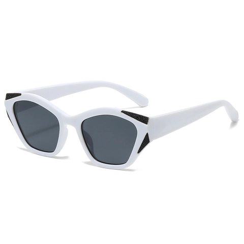 Fashion Cat Eye Sunglasses UV400 Protection PC Frame Retro Geometric Contrast Color Eyewear For Women Outdoor