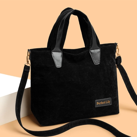 Grande Borsa Tote Da Donna In Pelle Scamosciata Vintage Minimalista Borsa A Mano Tracolla Per Uso Quotidiano