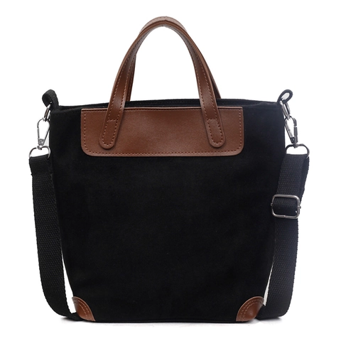 Women Retro Suede PU Leather Crossbody Bag Small Tote Handbag With Adjustable Strap For Daily Casual Use Vintage Style