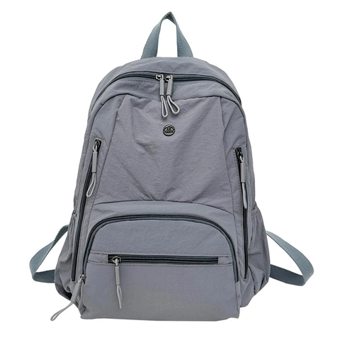 Zaino Casual Da Donna Nylon Tasche Multiple Grande Capacità Impermeabile Leggero Viaggio Scuola Borsa Moda Urbano Semplice