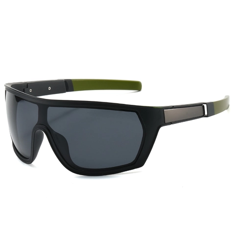 Outdoor Sport Sonnenbrille PC Rahmen UV400 Schutz Winddichte Fahrradbrille Integriertes Visier Spiegelglas Herren Damen