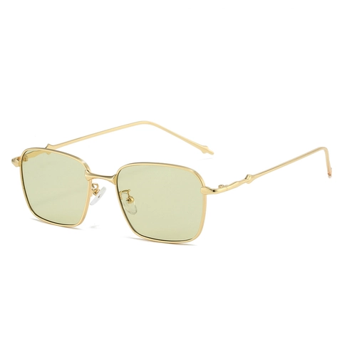 Gafas De Sol Cuadradas Vintage Montura De Metal Protección UV400 Moda Retro Rectangular Para Mujeres Conducir Viajes