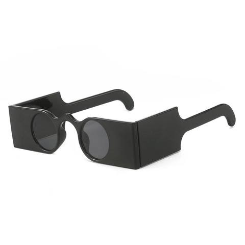 Gafas De Sol Montura Cuadrada Lentes Redondas Material PC Protección UV400 Retro Punk Streetwear Moda Para Hombres Mujeres