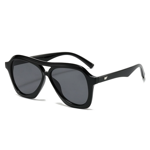 Gafas De Sol Aviador Retro Marco Grande Doble Puente Protección UV400 Material PC Moda Para Hombre Y Mujer