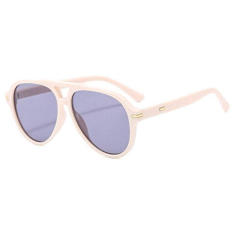 Occhiali Da Sole Aviatore Retro Doppio Ponte Protezione UV400 Montatura PC Moda Sovradimensionato Per Uomini Donne