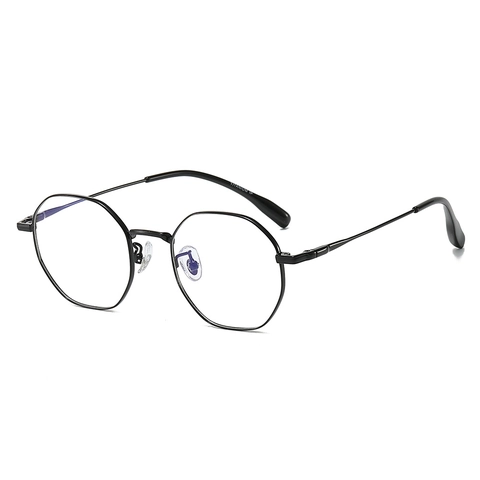 Montatura Per Occhiali Da Vista Poligonale In Puro Titanio Ultraleggero Esagonale Per Lenti Graduate Moda Donna Uomo 92037