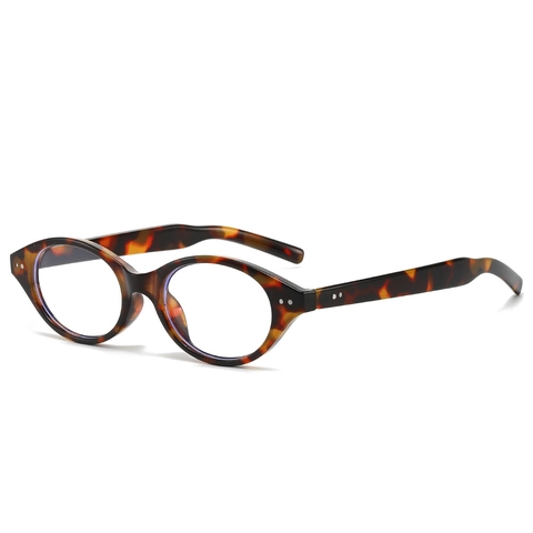 Montatura Per Occhiali Ottici Ovali Donna Anti Luce Blu PC Retro Semplice Leggero