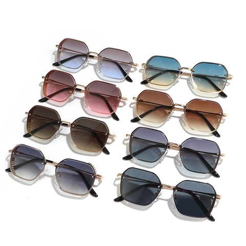Steampunk Retro Square Round Sunglasses Metal Frame UV400 Protection Gradient Lens Side Shield Unisex Eyewear
