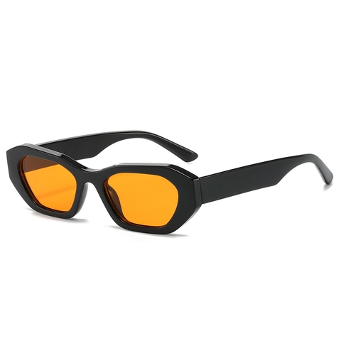 Irregular Small Frame Sunglasses Geometric PC Frame UV400 Protection Retro Hip Hop Trendy Sun Glasses