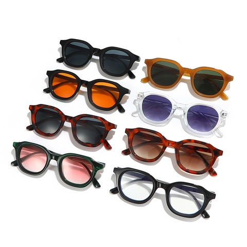 Retro Oval Sunglasses UV400 Protection PC Frame Lightweight Vintage Eyewear Versatile For Men And Women