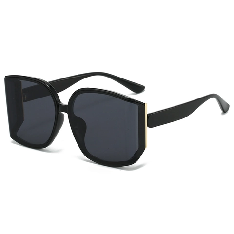 Oversized Square Sunglasses UV400 Protection PC Frame Metal Decoration Vintage Street Style Retro Unisex Eyewear