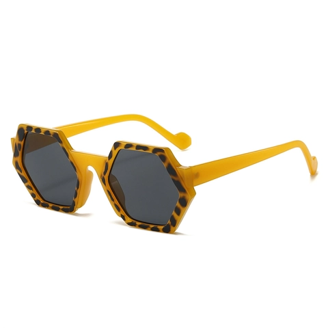 Lunettes De Soleil Hexagonales Monture PC Protection UV400 Tendance Polygone Pour Hommes Femmes Mode Extérieure Style Rétro