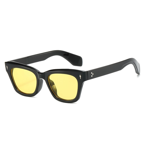 Occhiali Da Sole Cat Eye Retrò Per Donna E Uomo Protezione UV400 Montura Quadrata Vintage Decorazione Con Borchie Moda