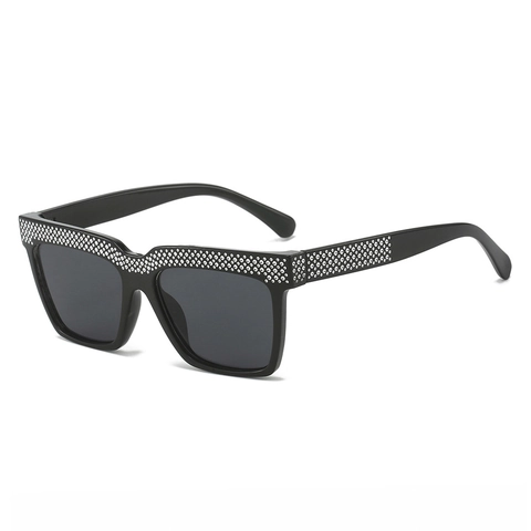 Oversized Square Rhinestone Sunglasses PC Frame One Piece Lens UV400 Outdoor Party Fashion Women